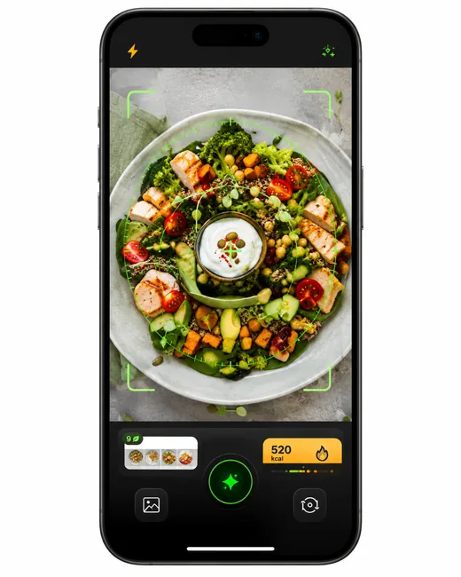 AI food detection phone preview